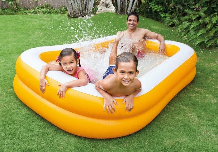 בריכה מתנפחת צהובה 229X152 סמ INTEX - שמח עד הבית