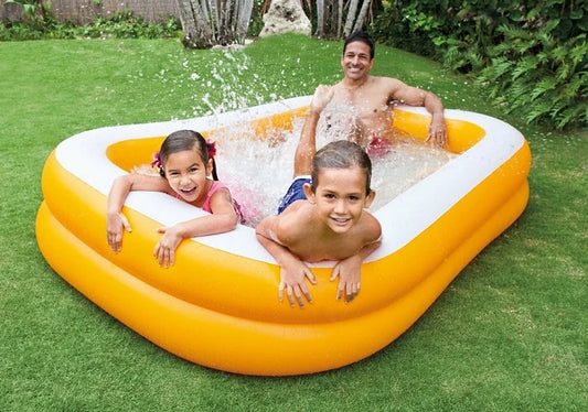 בריכה מתנפחת צהובה 229X152 סמ INTEX - שמח עד הבית
