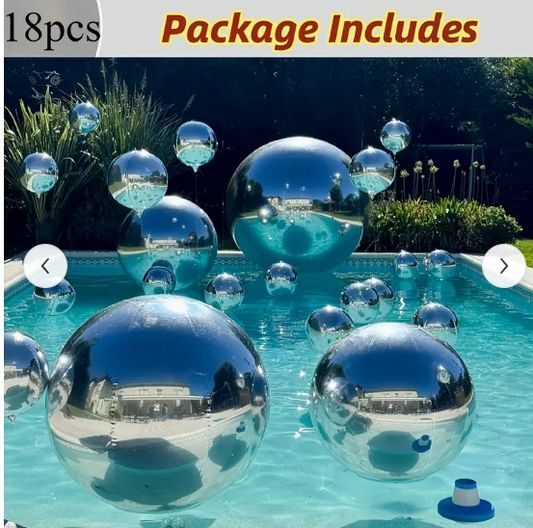 בלונים מתנפחים צפים - כסף