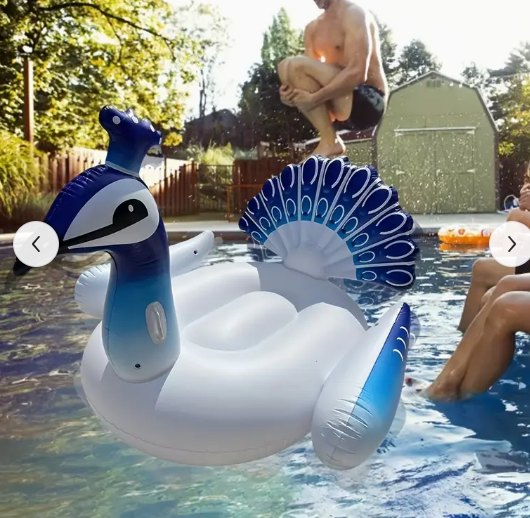 מזרן טווס מתנפח ענק -המלוכה של הבריכה! 👑🌊