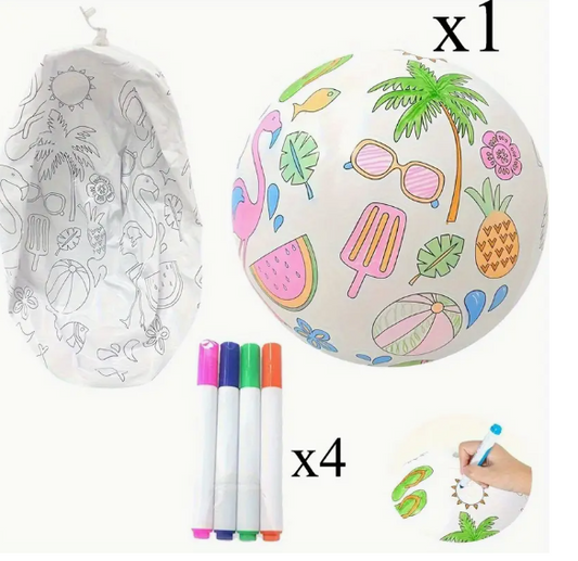 כדור חוף לצביעה - משחק, יצירה וקיץ בכדור אחד! ☀️✍️