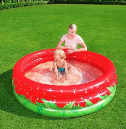 בריכה מתנפחת עגולה בעיצוב תות שדה 51145