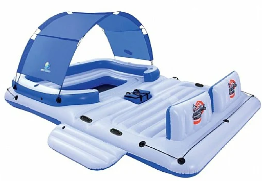 אי צף כולל גגון חלקי, ספסלי ישיבה לשיזוף משותף | מק"ט 43105 | BESTWAY