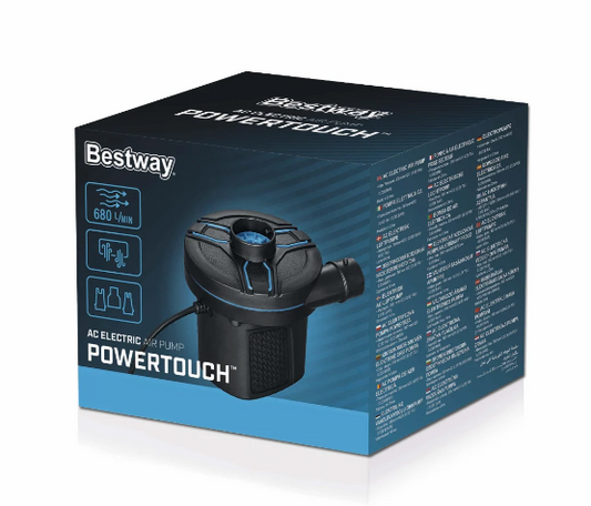 משאבה חשמלית עם חיבור לשקע ביתי AC220V לניפוח מזרונים | מק"ט 62252| Bestway