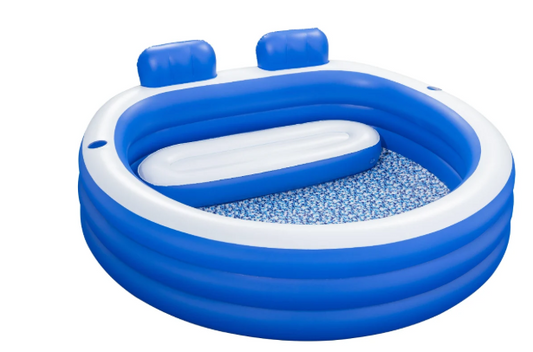 בריכה משפחתית עגולה + ספסל+ 2 מחזיקי כוסות ומשענת ראש | 2.31X2.19X79 ס"מ | מקט BESTWAY | 54422|