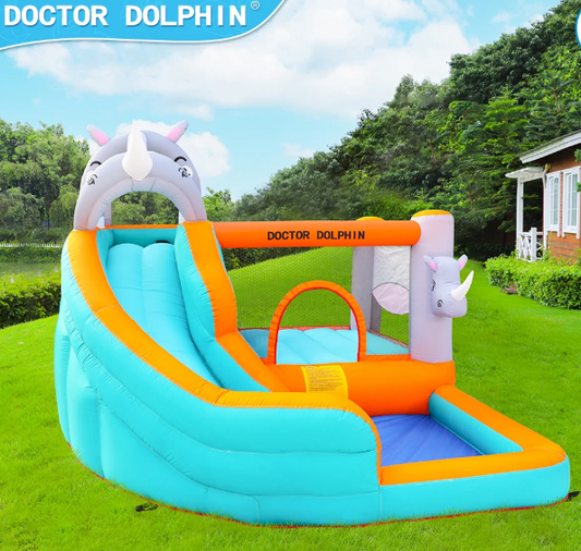 מתקן קפיצה מתנפח הקרנפים | W73009 | המקפצה הרטובה | Doctor Dolphin |