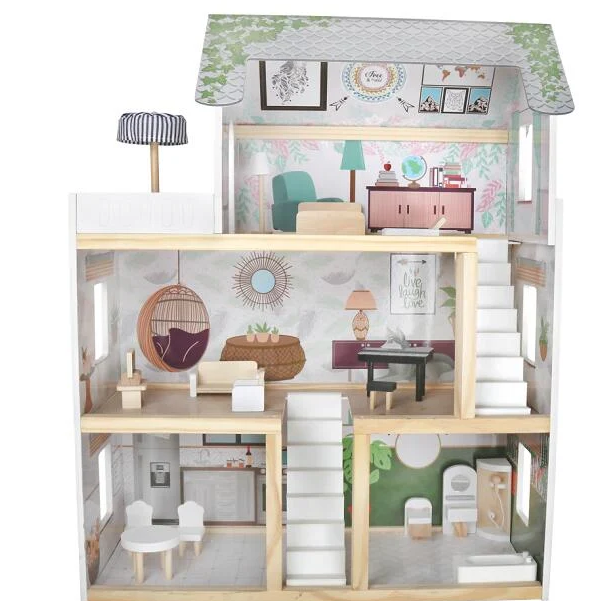 בית בובות גליה מעץ לילדים W06A413C