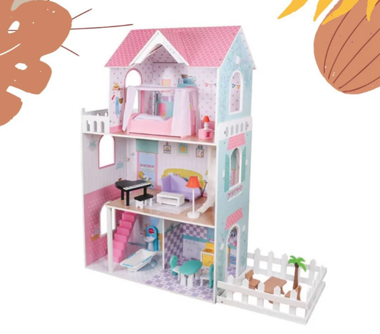 בית בובות מעץ לילדים ענת | W06A379 | בית העץ| שמח עד הבית