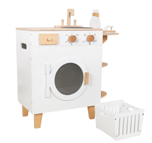 מכונת כביסה מעץ לילדים | מק"ט W10D804| בית העץ| שמח עד הבית