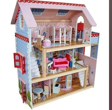 בית בובות נויה מעץ לילדים| מקט W06A100 | בית העץ| שמח עד הבית