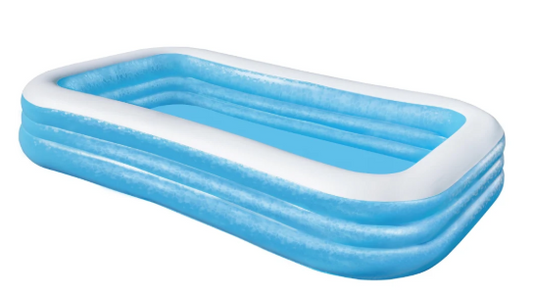 בריכה מתנפחת לילדים ולמשפחה מלבנית כחולה (305X183X46 ס''מ) 54009 מבית Bestway