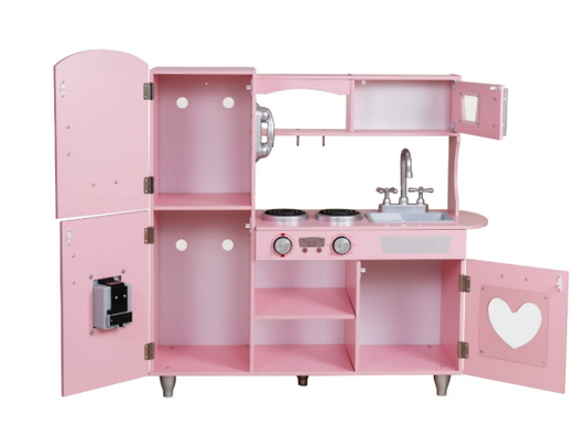 מטבח איילת ורוד מעץ לילדים | מקט W10C566 | בית העץ| שמח עד הבית