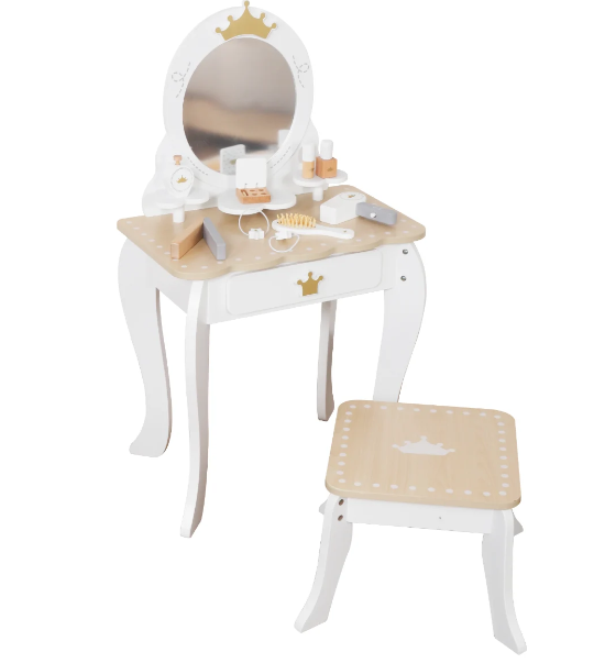 שידת איפור גאיה לבנה| מקט W08H206 | שמח עד הבית