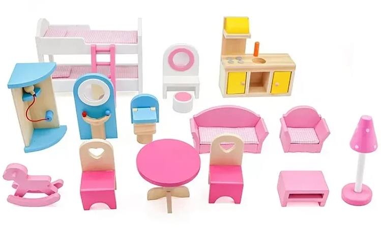 בית בובות רונית מעץ לילדים | מקט W06A333E שמח עד הבית