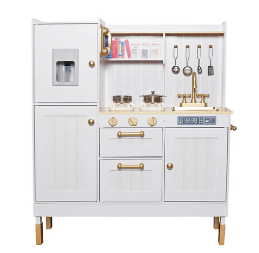 מטבח אלקטרוני אפרת מעץ לילדים | מק"ט W10C692C | בית העץ |שמח עד הבית