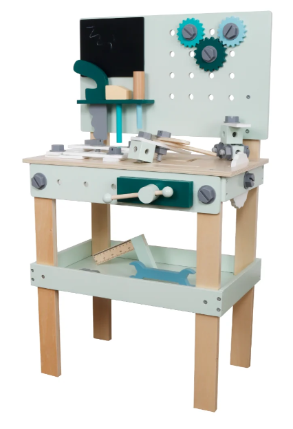 שולחן כלי עבודה רון בצבע טורקיז מעץ לילדים | מקט W03D242