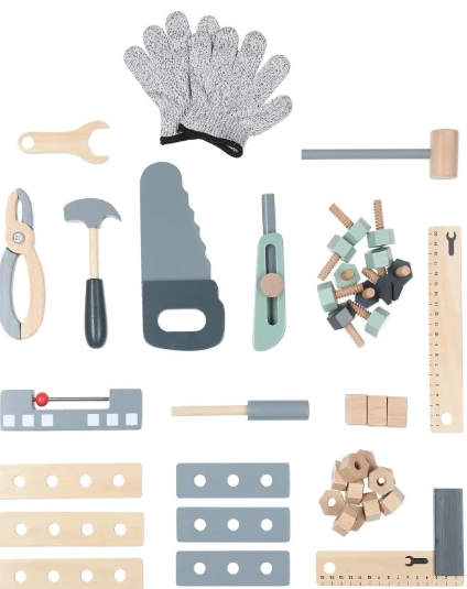 שולחן כלי עבודה עומר מעץ לילדים | מקט W03D246 | שמח עד הבית