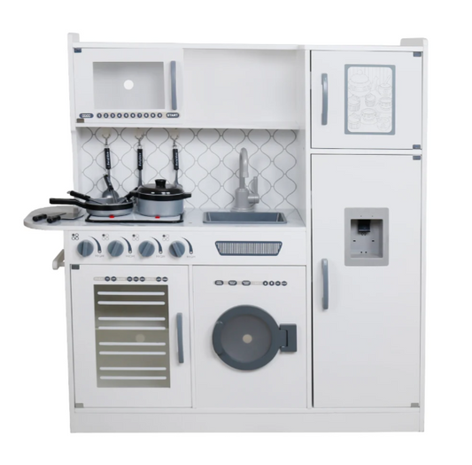 מטבח אלקטרוני אביב מעץ לילדים | מקט W10C364C | שמח עד הבית