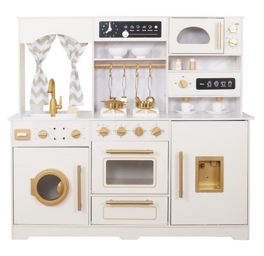 מטבח אלקטרוני שרון מעץ לילדים| 109X32X102 סמ | מקט W10C853E| שמח עד הבית