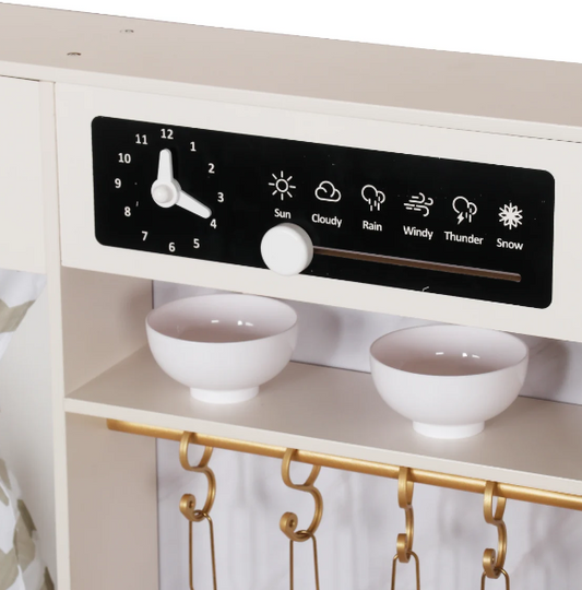 מטבח אלקטרוני שרון מעץ לילדים| 109X32X102 סמ | מקט W10C853E| שמח עד הבית