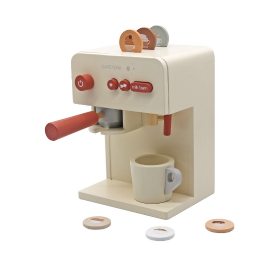 מכונת קפה בז' מעץ לילדים | מק"ט W10D632 | שמח עד הבית