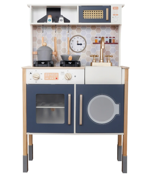 מטבח אלקטרוני נדב מעץ לילדים | מקט W10C948B| שמח עד הבית