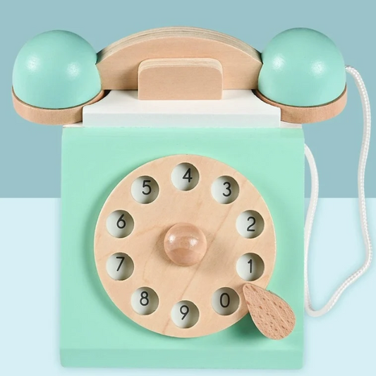 טלפון  מעץ לילדים W10D740 שמח עד הבית