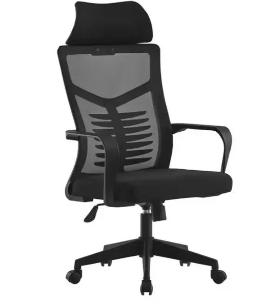 כיסא מנהלים ארגונומי אלגנטי עם ידיות בצבע שחור LIAN