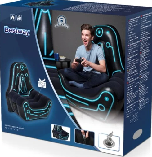 כורסת גיימינג מתנפחת | 112X99X125 סמ | מקט Bestway | 75077 |שמח עד הבית