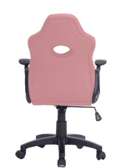 כיסא גיימינג לילדים ארגונומי עם ידיות דגם כריש בצבע לבן וורוד| מקט LEVEL UP SHARK |G512P| שמח עד הבית