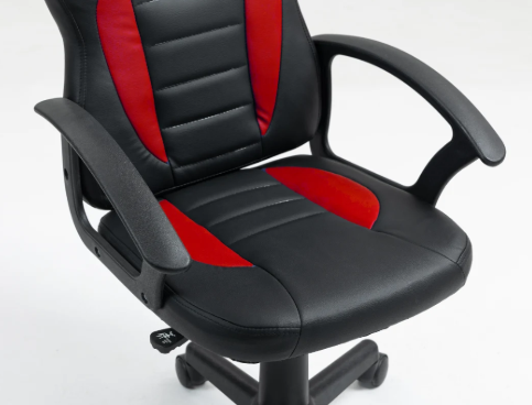 כיסא תלמיד ארגונומי לנוער עם ידיות בצבע שחור ואדום - A301