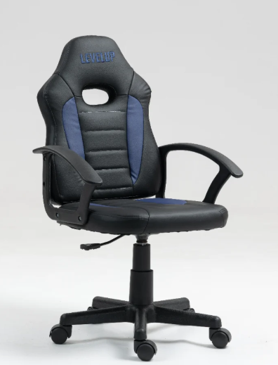 כיסא תלמיד ארגונומי לנוער עם ידיות בצבע שחור וכחול- A301