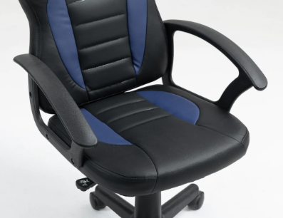 כיסא תלמיד ארגונומי לנוער עם ידיות בצבע שחור וכחול- A301