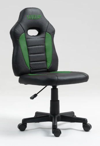 כיסא תלמיד ארגונומי לנוער בצבע שחור וירוק| מקט LEVEL UP | S301-BG2 שמח עד הבית