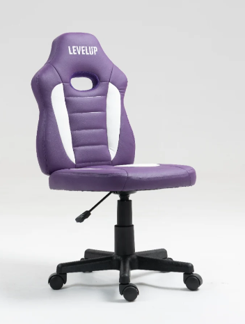 כיסא תלמיד ארגונומי לנוער בצבע סגול ולבן| מקט LEVEL UP | S301-PW1 | שמח עד הבית