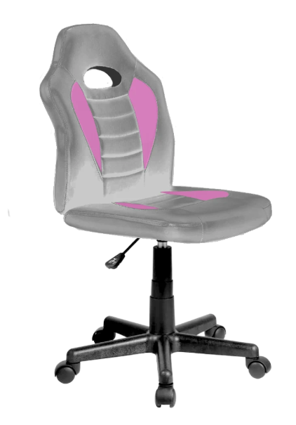 כיסא תלמיד ארגונומי לנוער בצבע כסוף וורוד chairSP