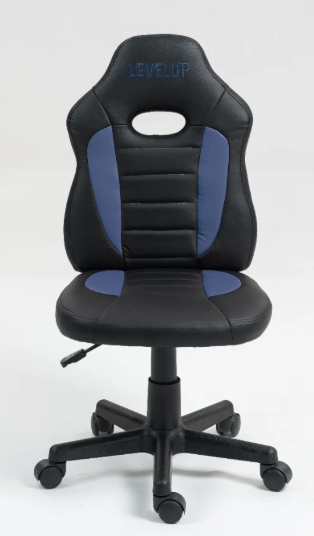 כיסא תלמיד ארגונומי לנוער בצבע שחור וכחול S301-BBL מבית LEVEL UP