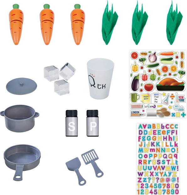 מטבח גילי מעץ לילדים W10C842