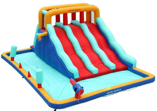 מתנפח עם מגלשה תלת-מסלולית