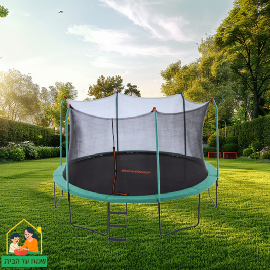 טרמפולינה + סולם 14 פיט| X2.86X4.27| Bestway|| מק"ט 59105
