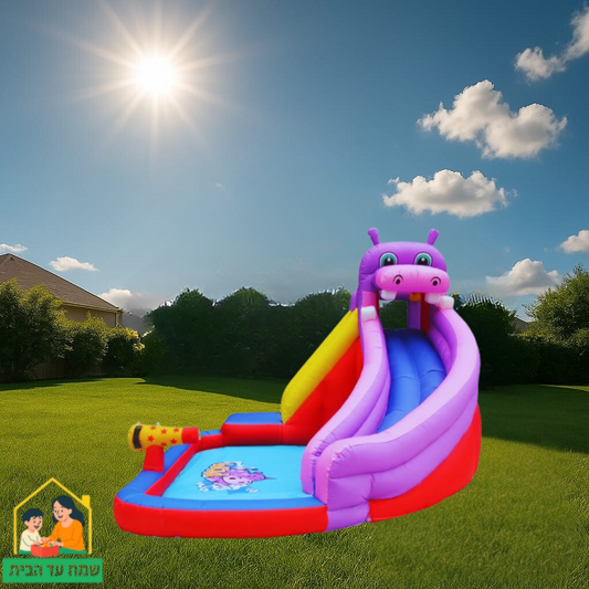 מתקן קפיצה היפופוטם מתנפח עם מים  | 63100 |