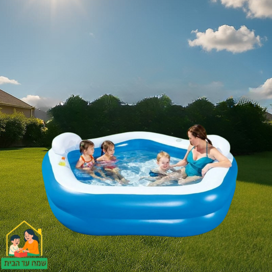 בריכה מחומשת מתנפחת 213X207X69 ס"מ | כולל כריות ישיבה ומשענות ראש | מק"ט 54153 | BESTWAY |