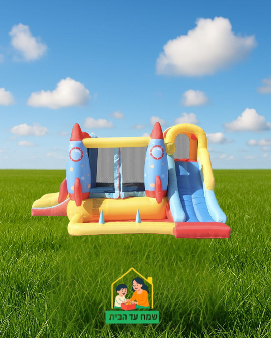 מתקן קפיצה מתנפח בינוני | 62113 | טירת טילים | DOCTOR DOLPHIN | משטח קפיצה+ מגלשה+ קיר טיפוס