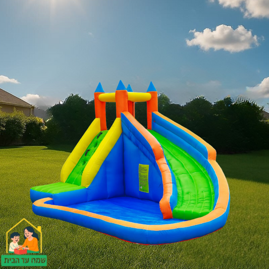 מתקן מתנפח טירה עם מגלשה W63009