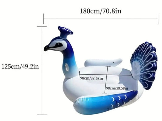 מזרן טווס מתנפח ענק -המלוכה של הבריכה! 👑🌊