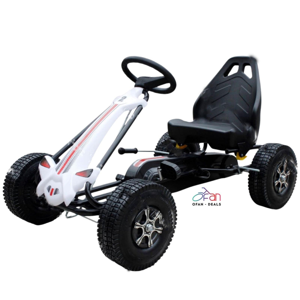 מכונית באגי קארטינג פדלים לבן CARTIN1 - שמח עד הבית (תמונה 4)