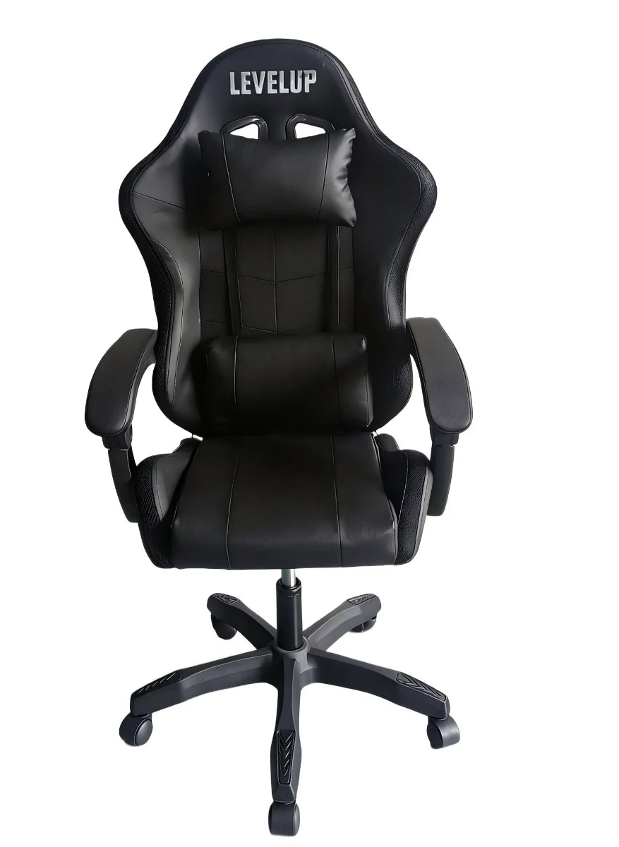 כיסא גיימינג LEVEL UP שחור עם תאורת RGB - שמח עד הבית