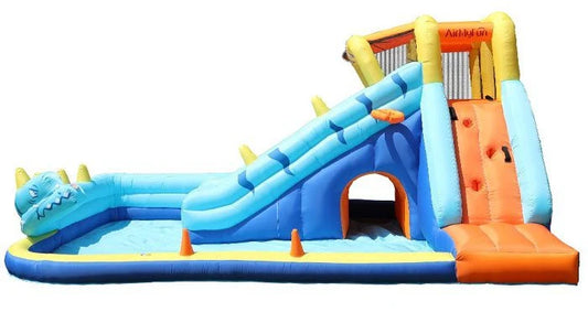 מתנפח מים עם מגלשה דו מסלולית נחש W83050 מבית Doctor Dolphin