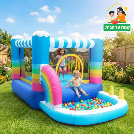 מתקן קפיצה מתנפח כדור פורח D72016 | שמח עד הבית