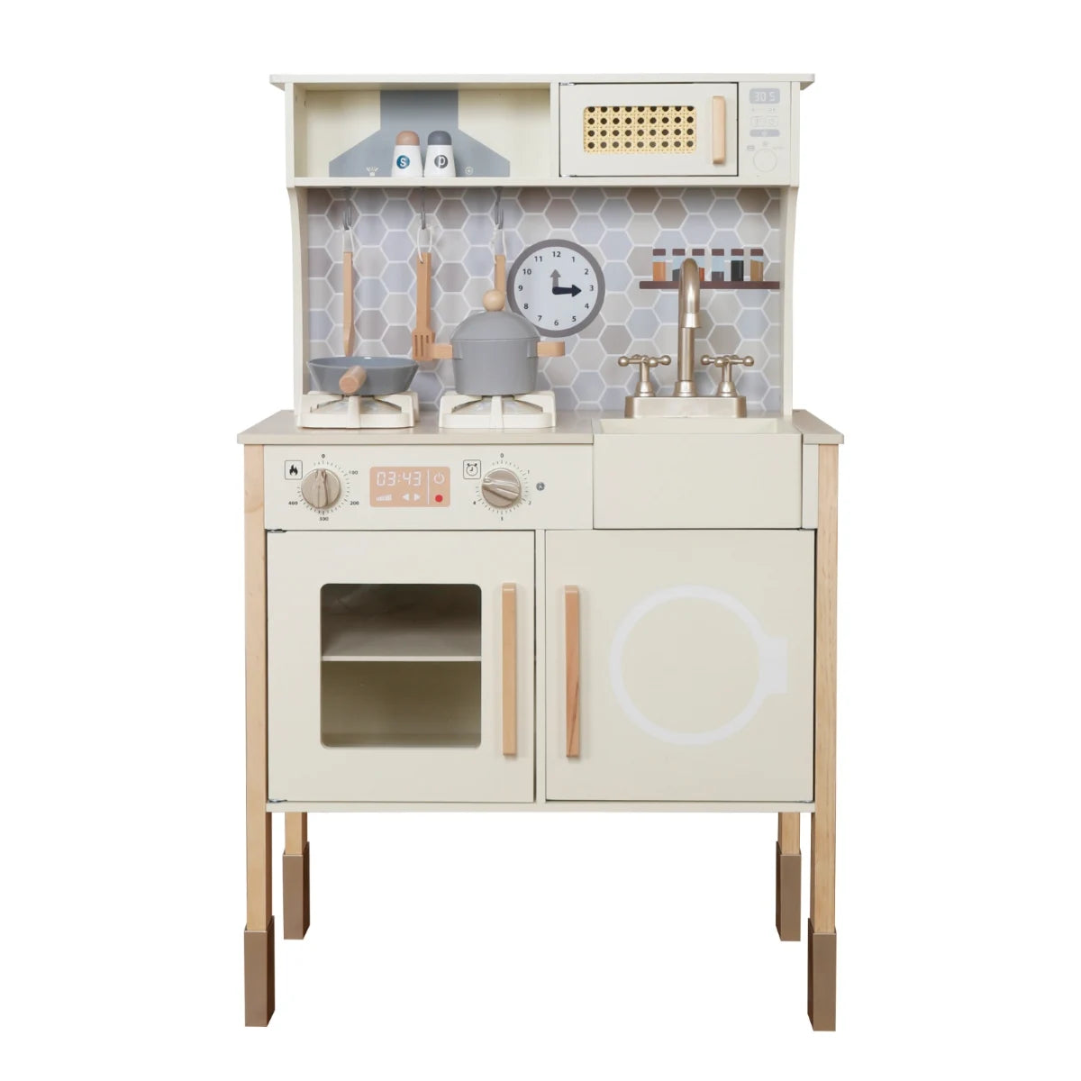 מטבח לילדים מעץ אלקטרוני יובל W10C948D | שמח עד הבית